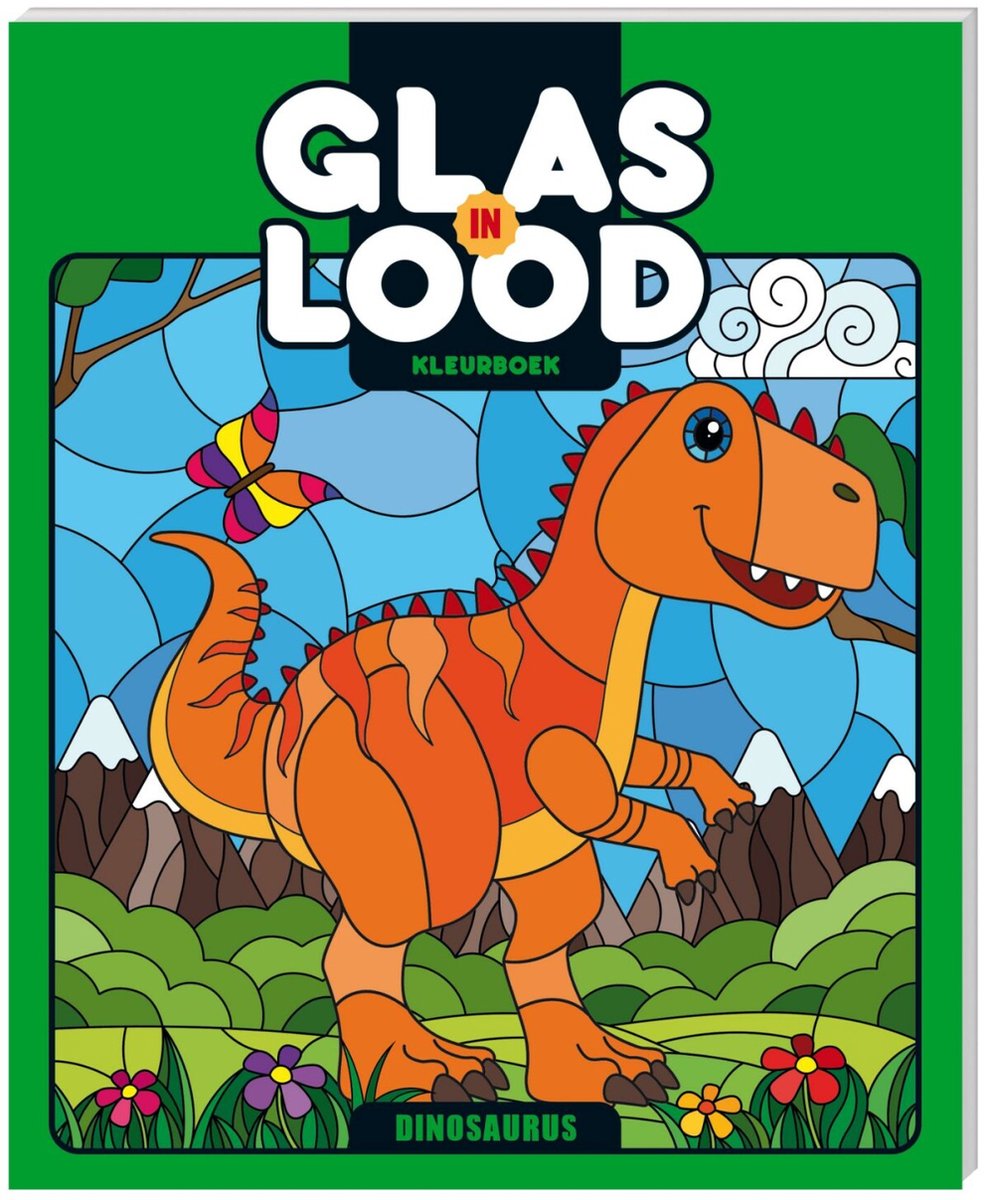 Kleurboeken glas-In-Lood - Dinosaurus