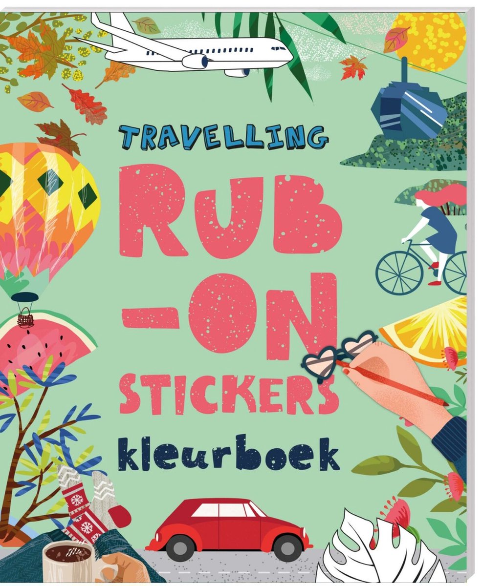 Kleurboeken met Rub-on-stickers - Travelling