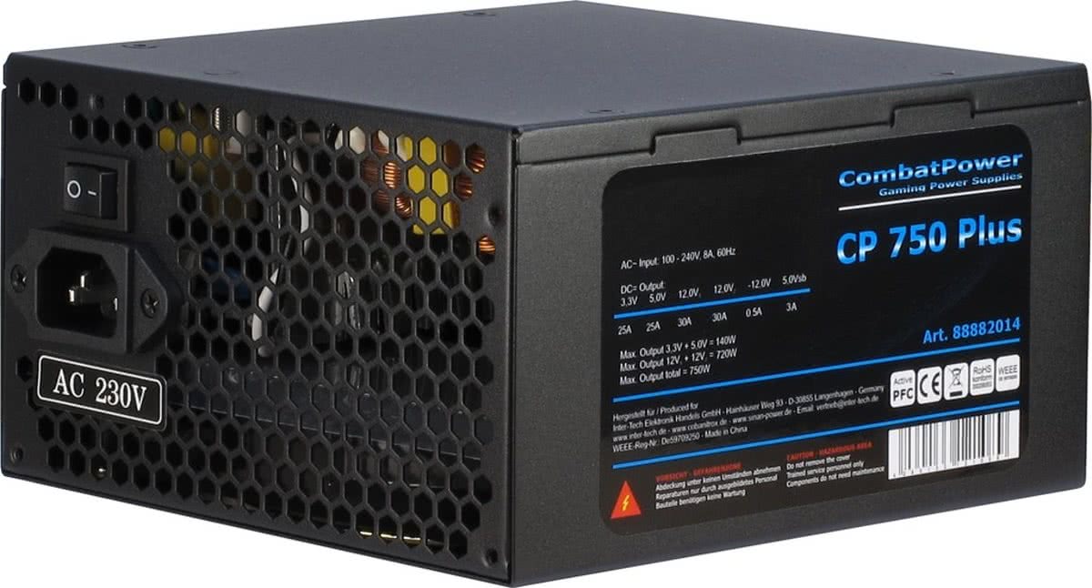 Inter-Tech CP-750W Plus 750W ATX Zwart power supply unit