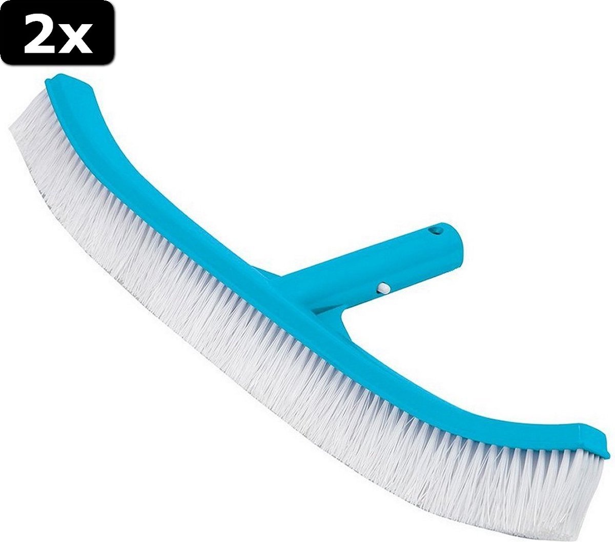 2x Intex 29053 Gebogen Schoonmaakborstel 40 cm Blauw