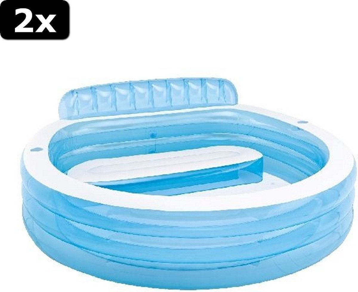 2x Intex 57190NP Lounge Pool 224x216x76cm