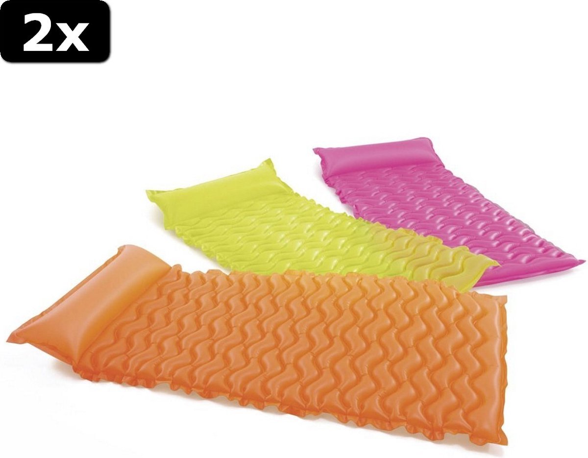 2x Intex 58807EU Luchtmatras 229x86 cm Verschillende Kleuren