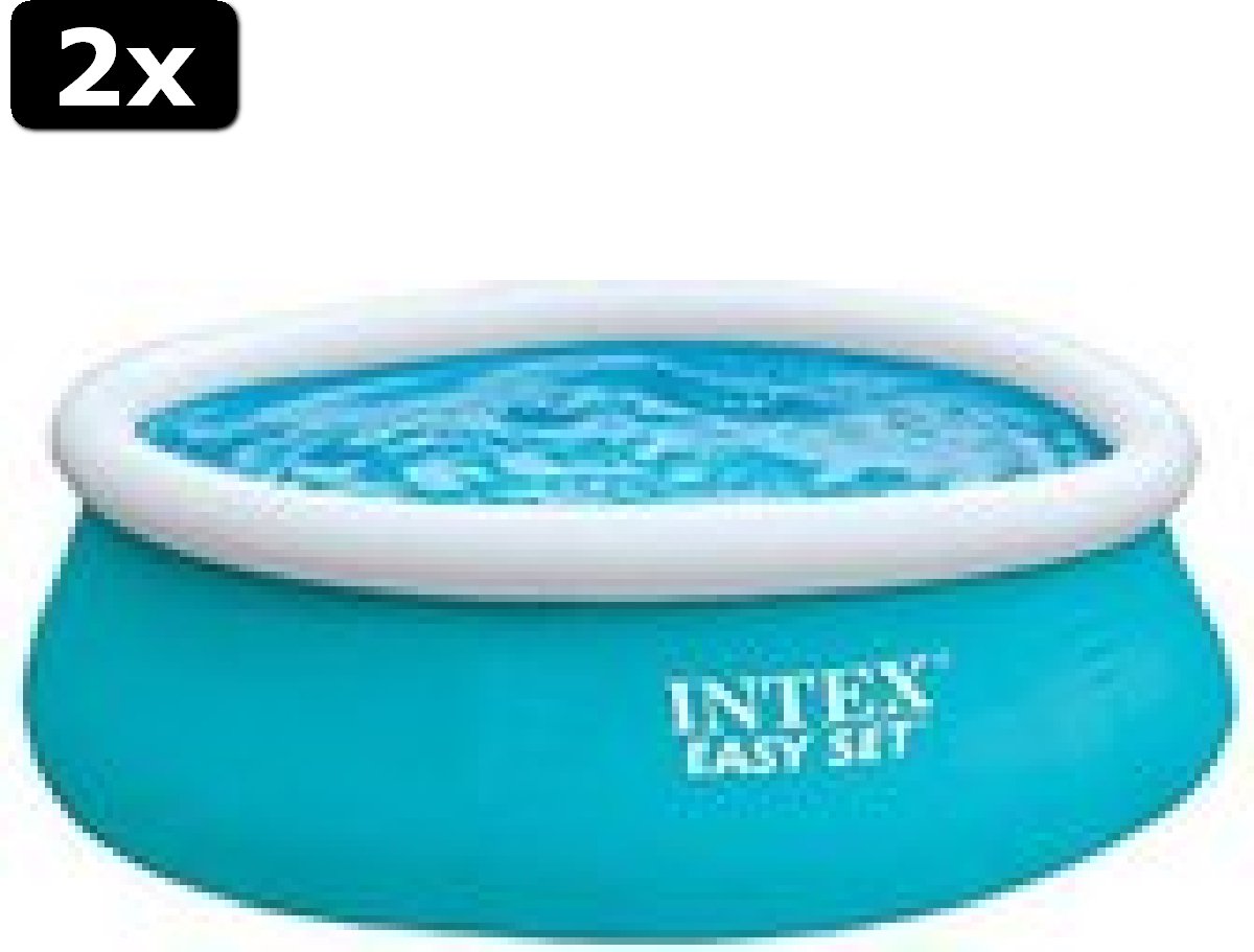 2x Intex Easy Set - Opblaaszwembad - 183 x 51 cm