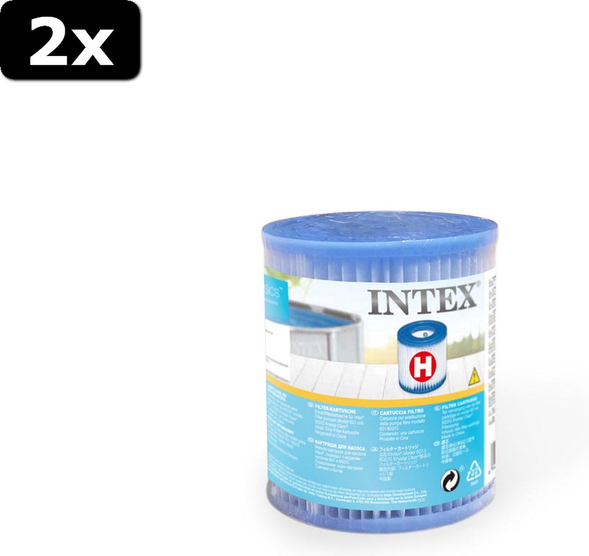 2x Intex Filter Cartridge H navulling