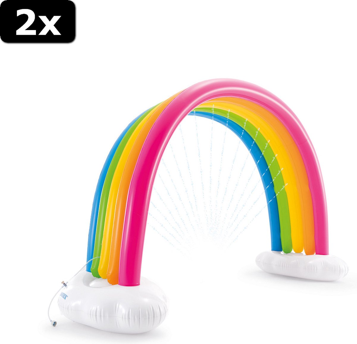 2x Intex Regenboog Sproeier 300x109x180cm