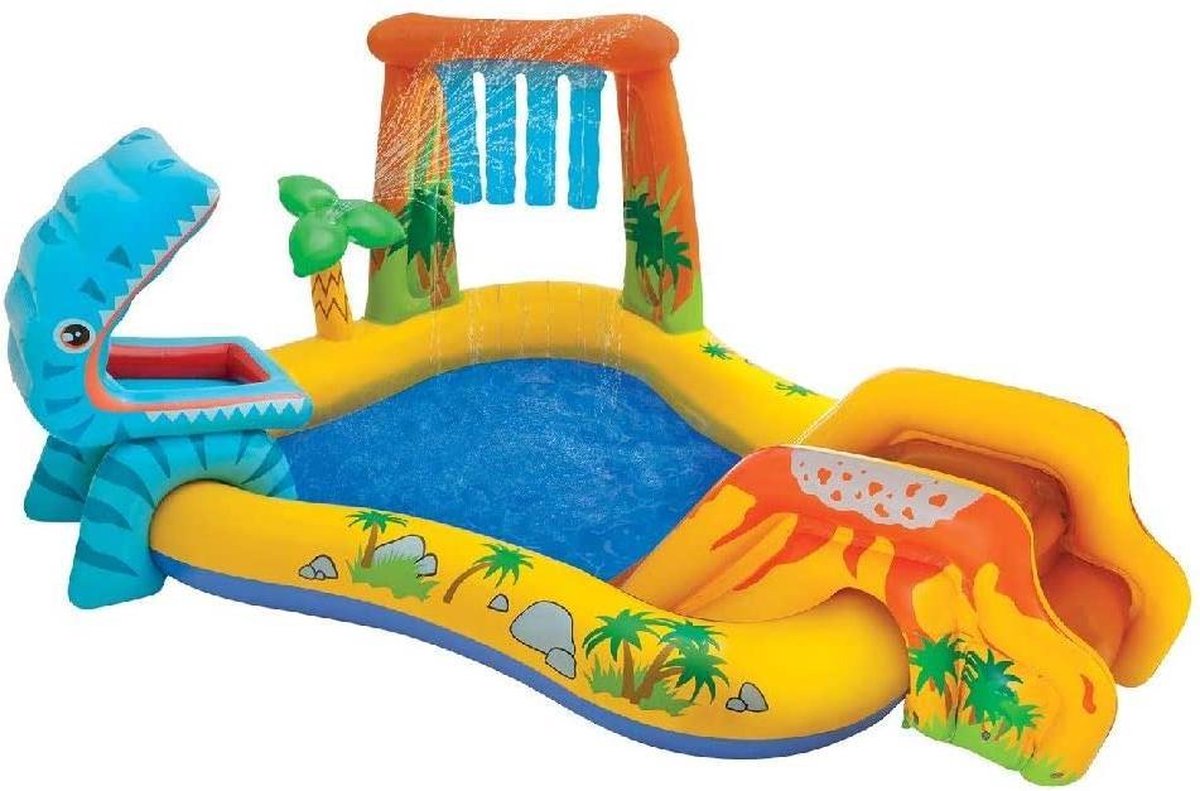 Dinosaurus Play Center, 249 x 191 x 109 cm, Meerkleurig - Zwembad - kinderen - kinderzwembad