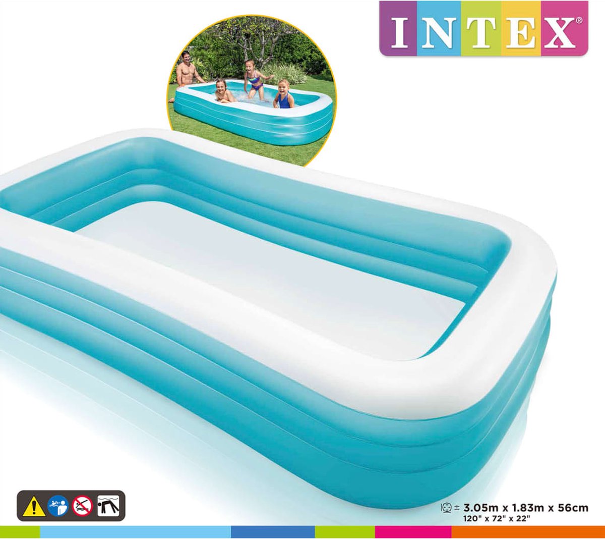 INTEX Swim Center Familezwembad 305x183x56 cm