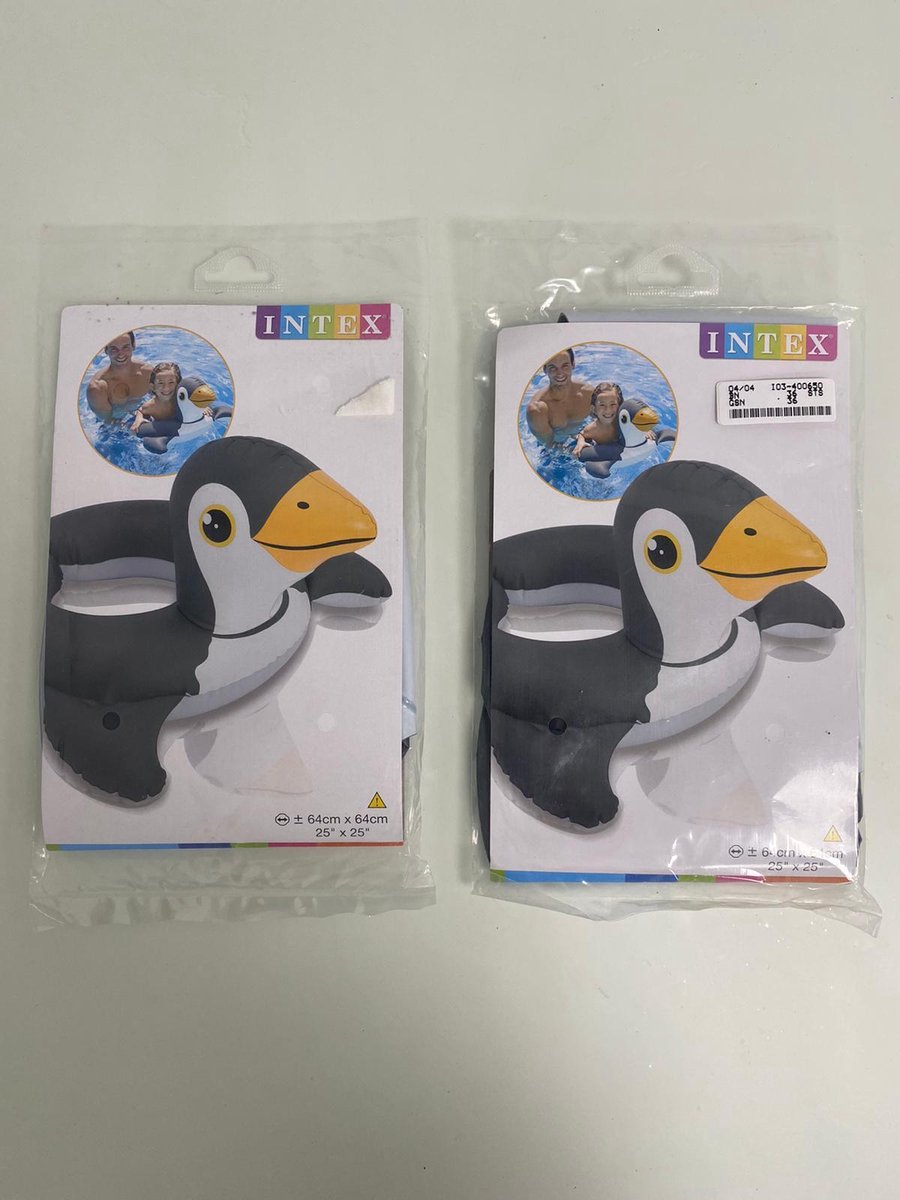 INTEX: opblaasbare band (zwem attribuut) - 2 stuks (pinguïn)