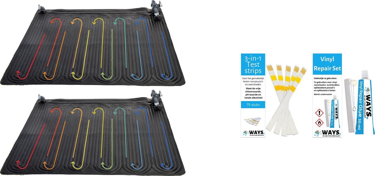 Intex - 2 stuks - Zwembad verwarming - Geschikt voor filterpomp 28602GS / 28604GS / 26644GS & WAYS Reparatieset en Teststrips