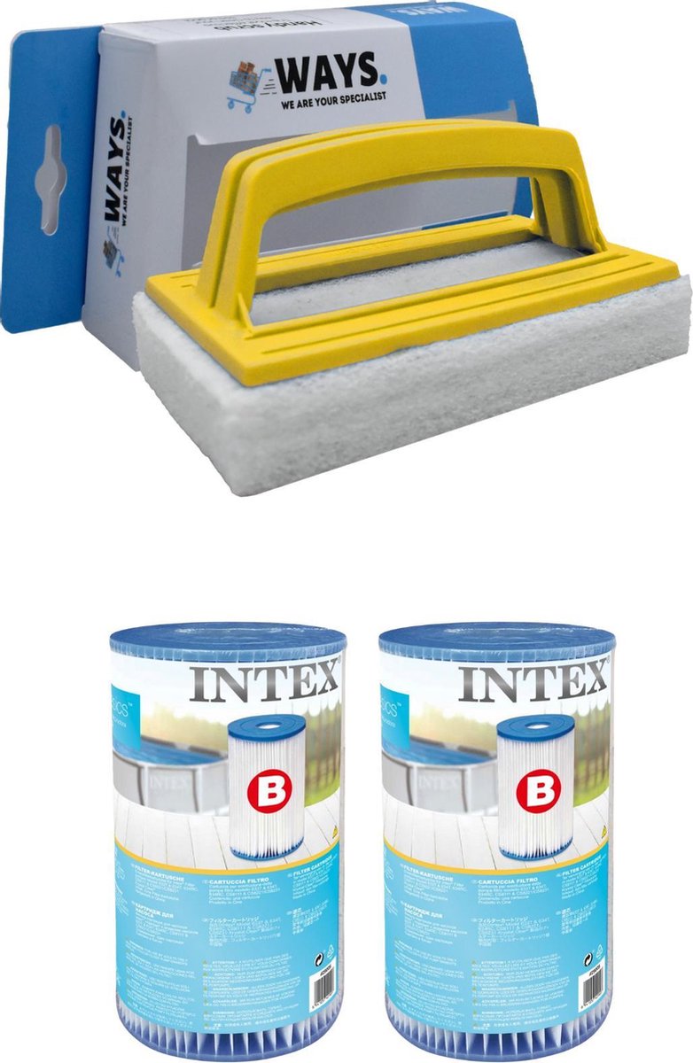   - Filter type B - 2 stuks - Geschikt voor filterpomp 28634GS & WAYS scrubborstel