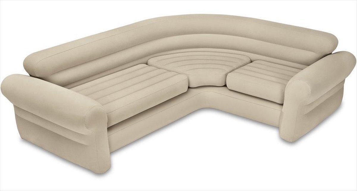 Intex - Opblaasbare stoel - Opblaasbare zetel - Opblaasbare bank - Beige - 257 x 203 x 76 cm