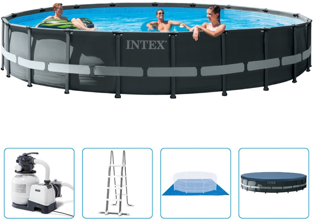   - Ultra XTR Frame - Opzetzwembad - Ø 610 x 122 cm - Inclusief Zandfilterpomp & Accessoires