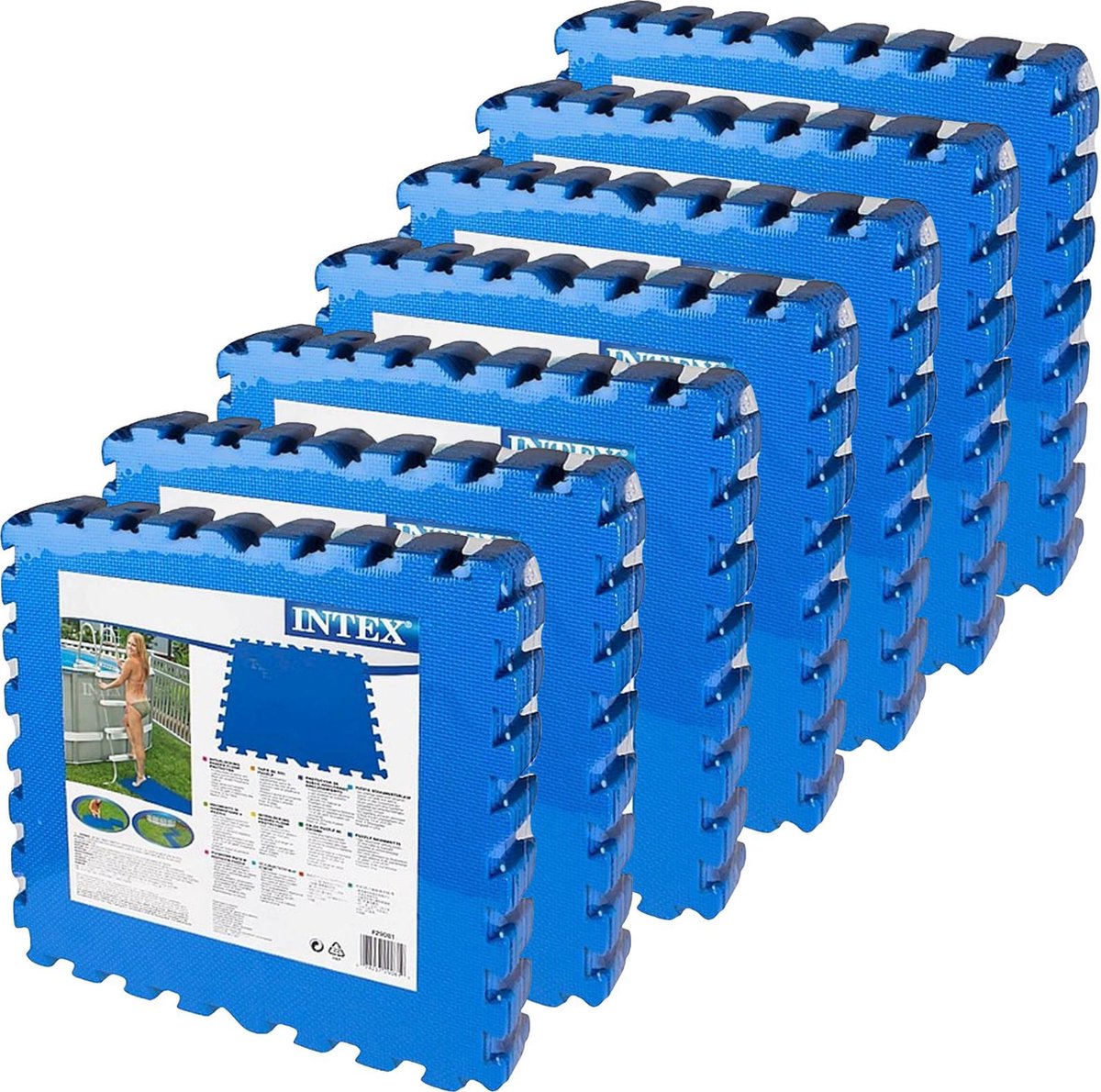 Intex - zwembad tegels - blauw - 50 x 50 cm - 56 tegels - 14 m2 - zwembad ondertegels