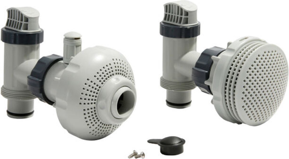   26005 set afsluiters + aansluitingen (38mm) voor filterpompen met een debiet dat groter is dan 7mÂ³.