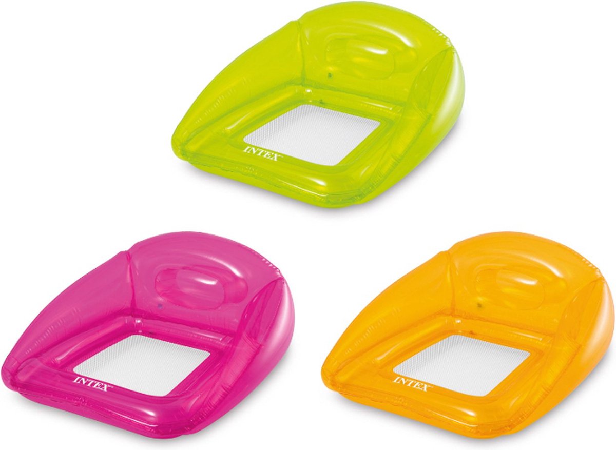   56802EU drijflichaam voor zwembad & strand Transparant Monochromatisch PVC Drijvende lounge stoel