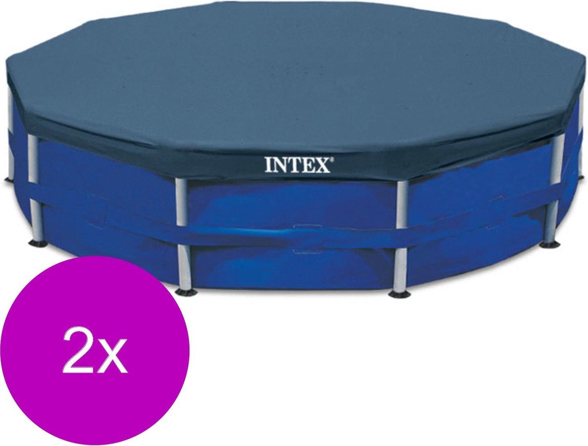 Intex Afdekzeil Framepool Rond Grijs - Afdekzeilen - 2 x 305x25 cm 28030