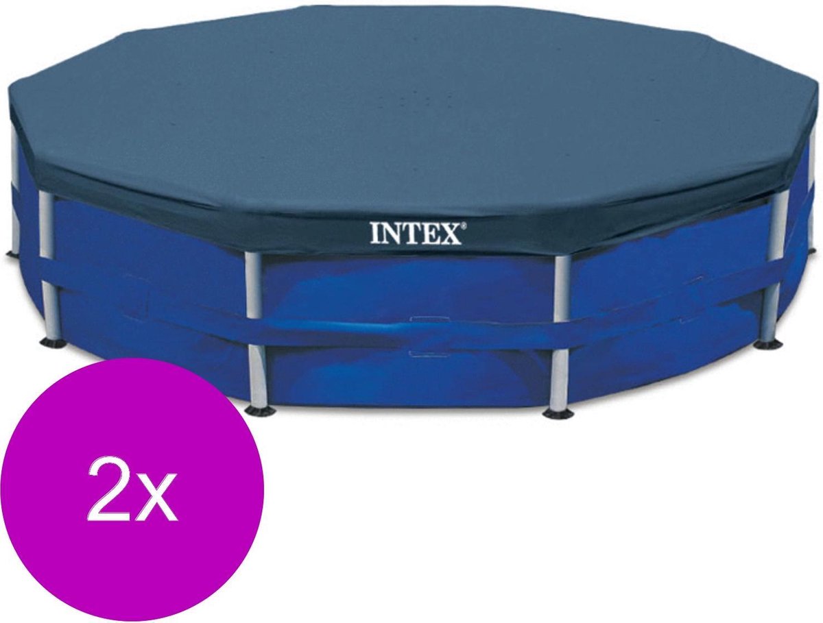 Intex Afdekzeil Framepool Rond Grijs - Afdekzeilen - 2 x 366x25 cm 28031