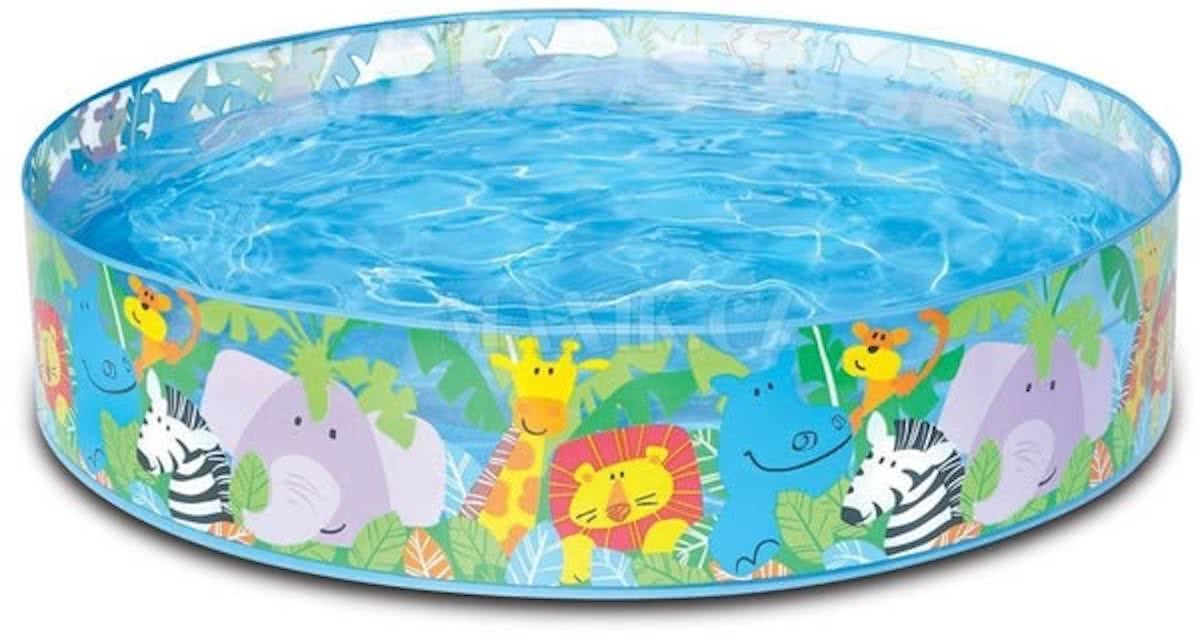 Intex Dierentuin SnapSet Kinderzwembad met Harde Rand Ø 122 x 25 cm