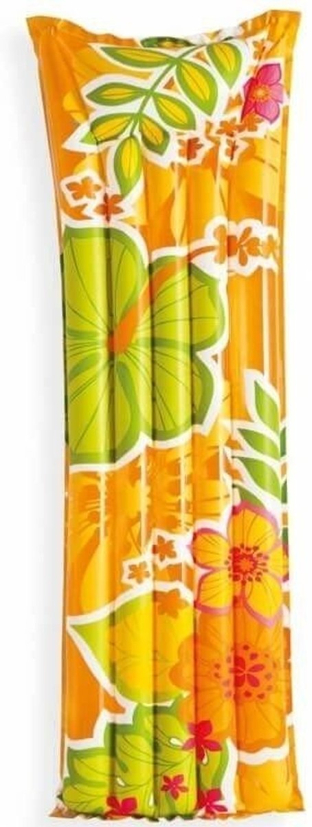 Intex Luchtbed Flower 183 X 69 Cm Geel