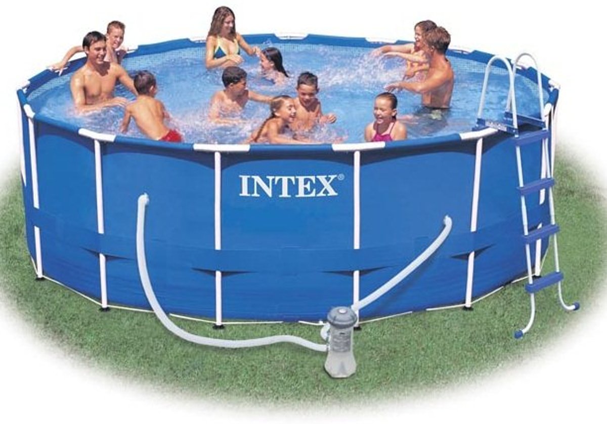   Opzetzwembad Metal Frame Pool Set 457 X 122 Cm Blauw