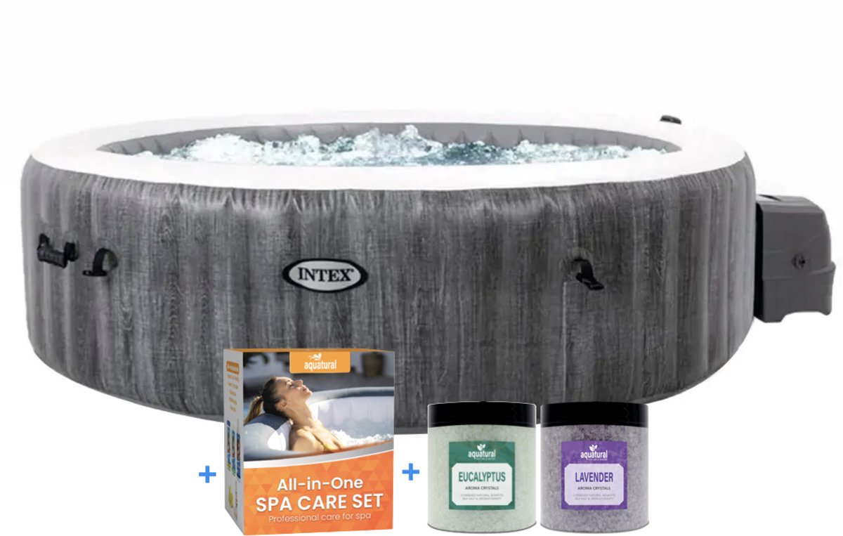   PREMIUM PureSpa Greywood Bubble Deluxe + Aquatural Care Set + WiFi