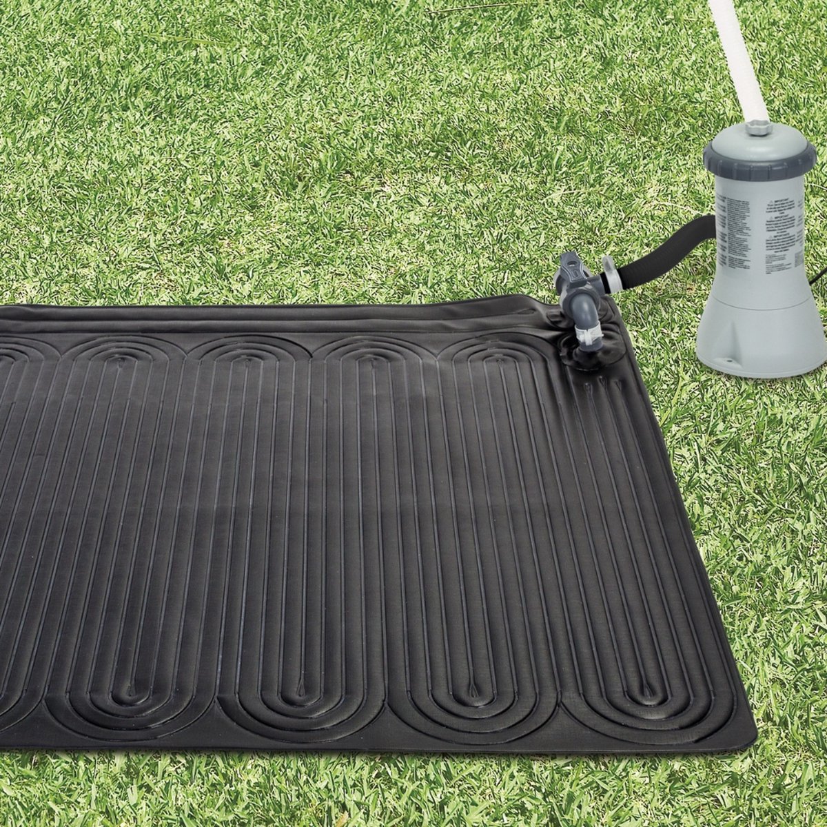 Intex Prism Frame Greywood Zwembad - Opzetzwembad - 457x122 cm - Inclusief Onderhoudspakket, Filter, Solar Mat en Voetenbad