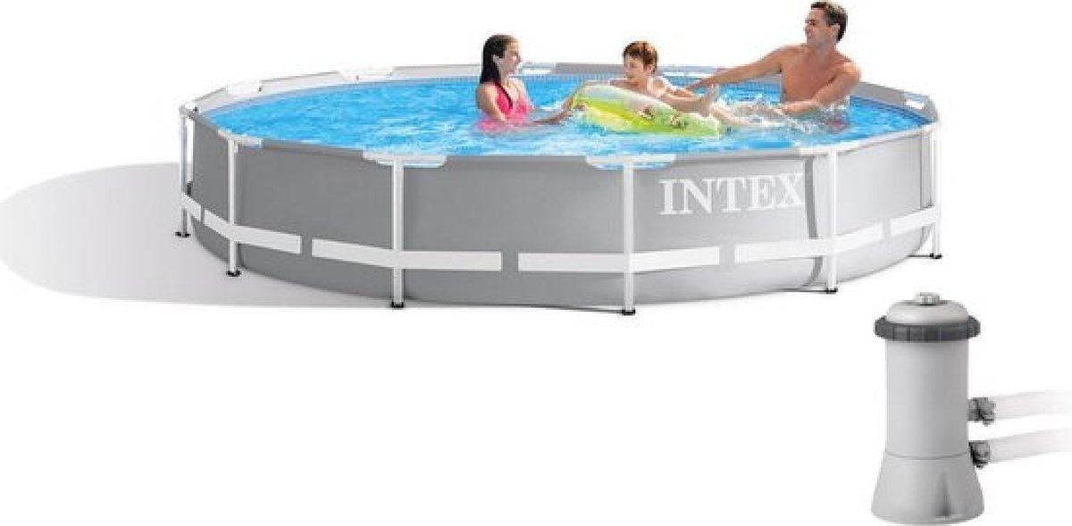 Intex Prism Frame Zwembad - 26712GN - 366 x 76 cm - Inclusief Intex Filterpomp