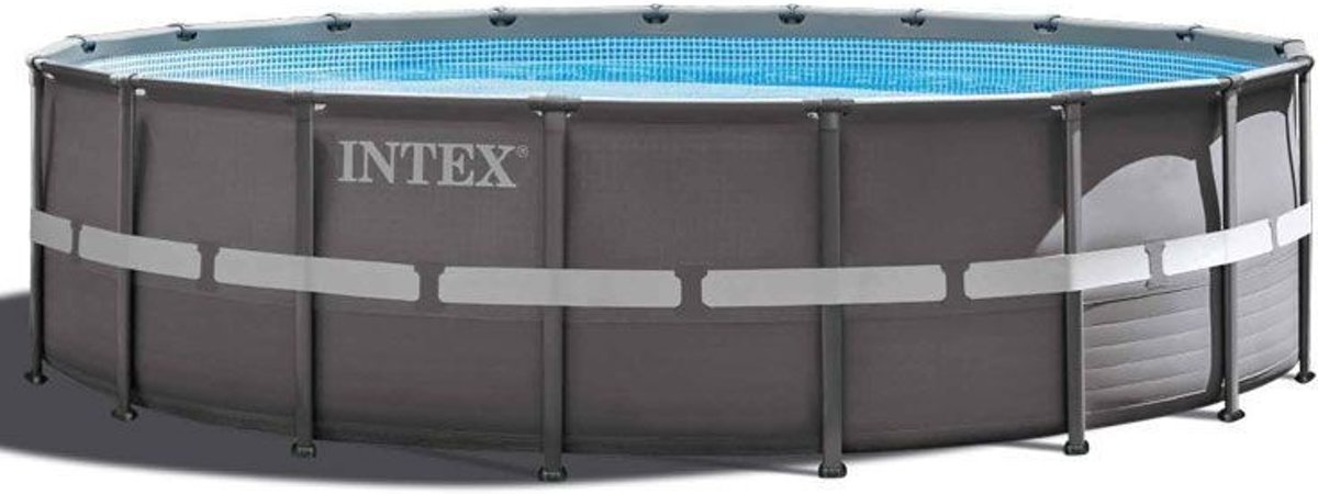 Intex Ultra Frame Opzetzwembad Met Accessoires 549 X 132 Cm Grijs