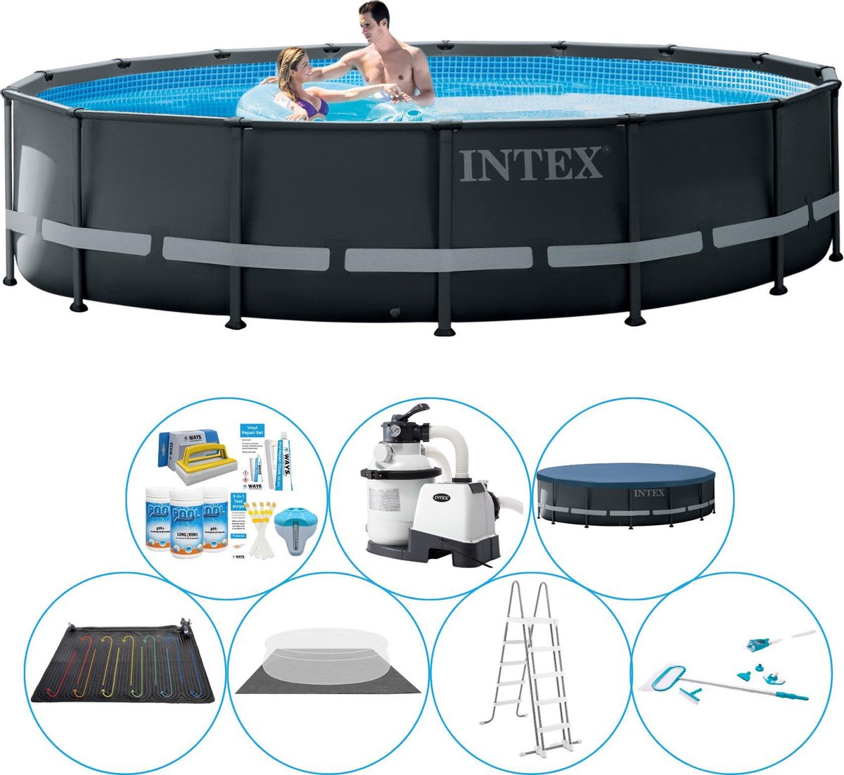 Intex Ultra XTR Frame Rond 488x122 cm - Zwembad Set