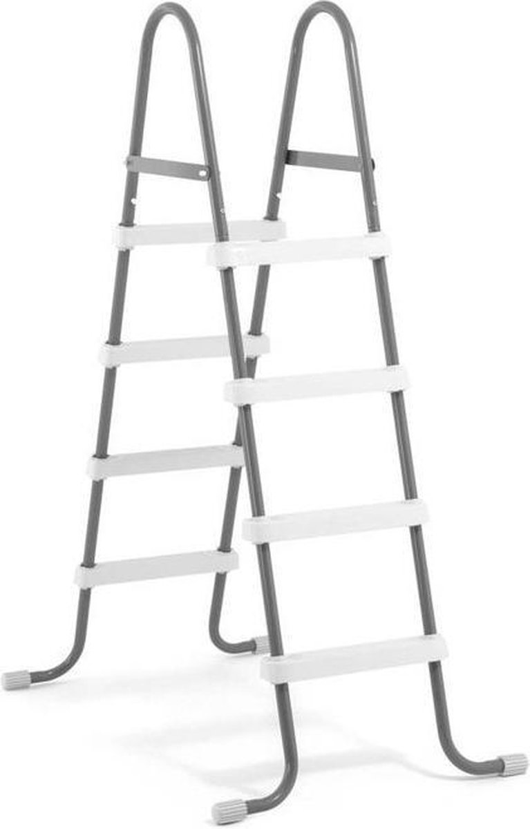   Wembadladder 127 Cm Staal Zilver/wit