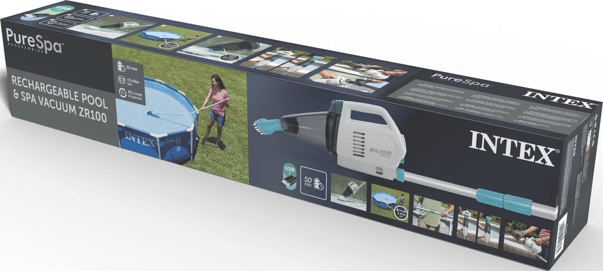   ZR100 Handzaam Oplaadbaar Zwembad en Spa Stofzuiger