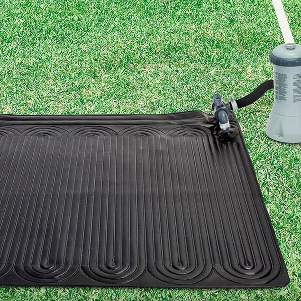   Zwembad Verwarmer - Solar Verwarmingsmat 120x120 cm - Zwart PVC -  