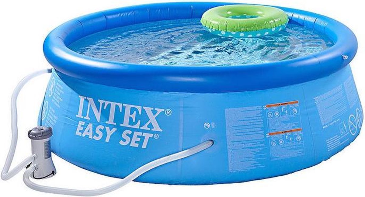 Intex Zwembad inclusief pomp - Easy set pool - 305 x 76 cm met waterpomp  12 V- Blauw