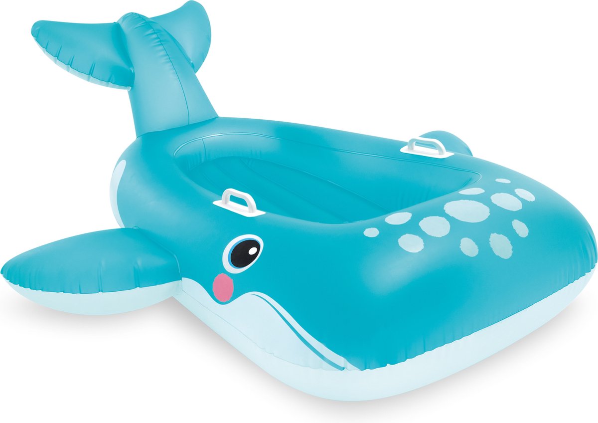 Intex blauwe walvis ride-on 168x140 cm