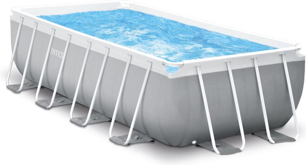   rechthoekig Prism Frame Pool 400x200x100 met filterpomp en accessoires 26788GN