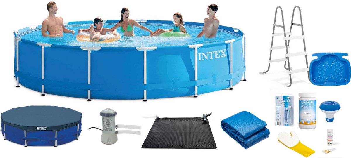   zwembad rond - Metal Frame Pool 457x84cm - compleet pakket - inclusief filterpomp