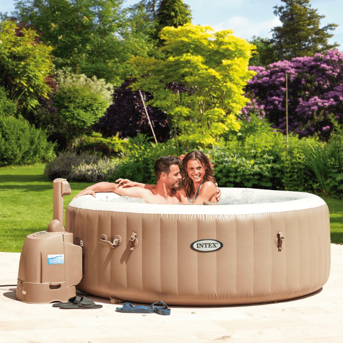 Luxe Intex purespa 6persoons bubbelbad - premium opblaasbare jacuzzi - whirlpool/hottub