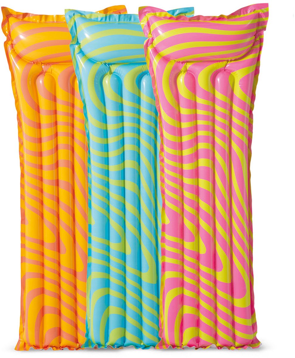 Padisport -   - Luchtbed - Opblaasbaar - Wave - Luchtbed Met Golf Ontwerp - Zwembadluchtbed - Waterdrijver