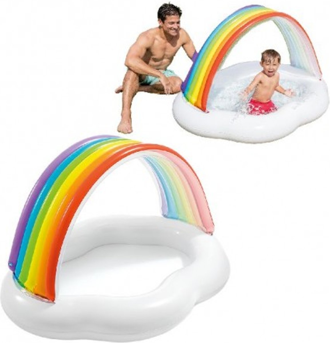 RAINBOW CLOUD BABY POOL, Ages 1-3