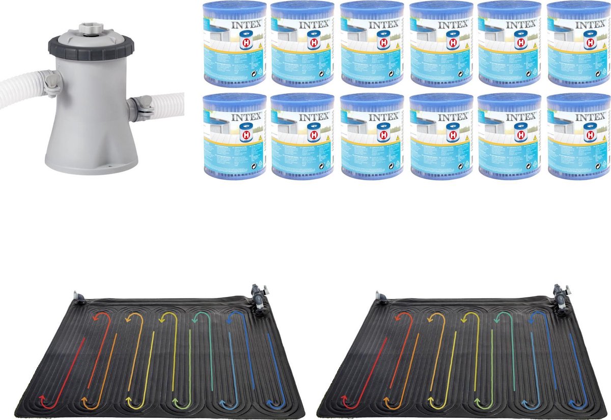 WAYS - Zwembad Onderhoud - Zwembad Verwarming 2 stuks &   Filterpomp 28602GS & 12   Filters Type H