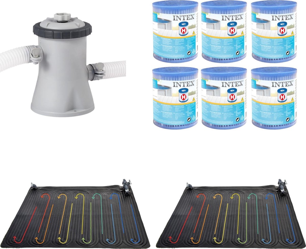 WAYS - Zwembad Onderhoud - Zwembad Verwarming 2 stuks &   Filterpomp 28602GS & 6   Filters Type H