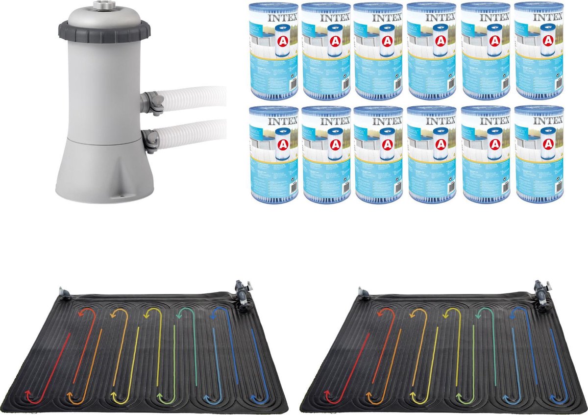 WAYS - Zwembad Onderhoud - Zwembad Verwarming 2 stuks &   Filterpomp 28604GS & 12   Filters Type A