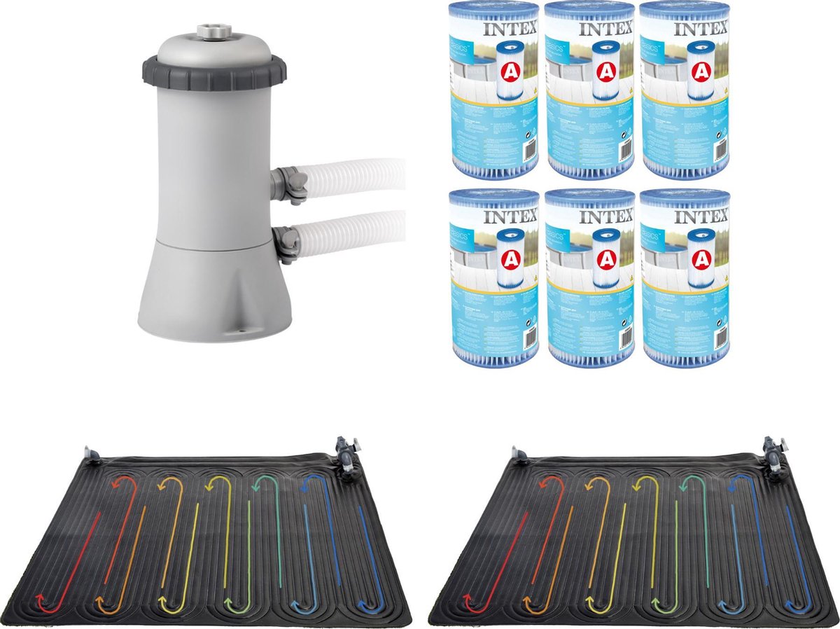 WAYS - Zwembad Onderhoud - Zwembad Verwarming 2 stuks &   Filterpomp 28604GS & 6   Filters Type A
