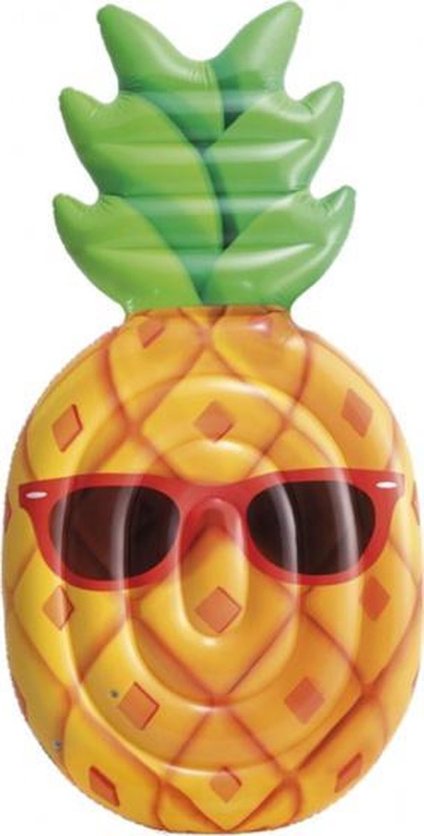 luchtbed Ananas 226 x 119 cm vinyl oranje/groen