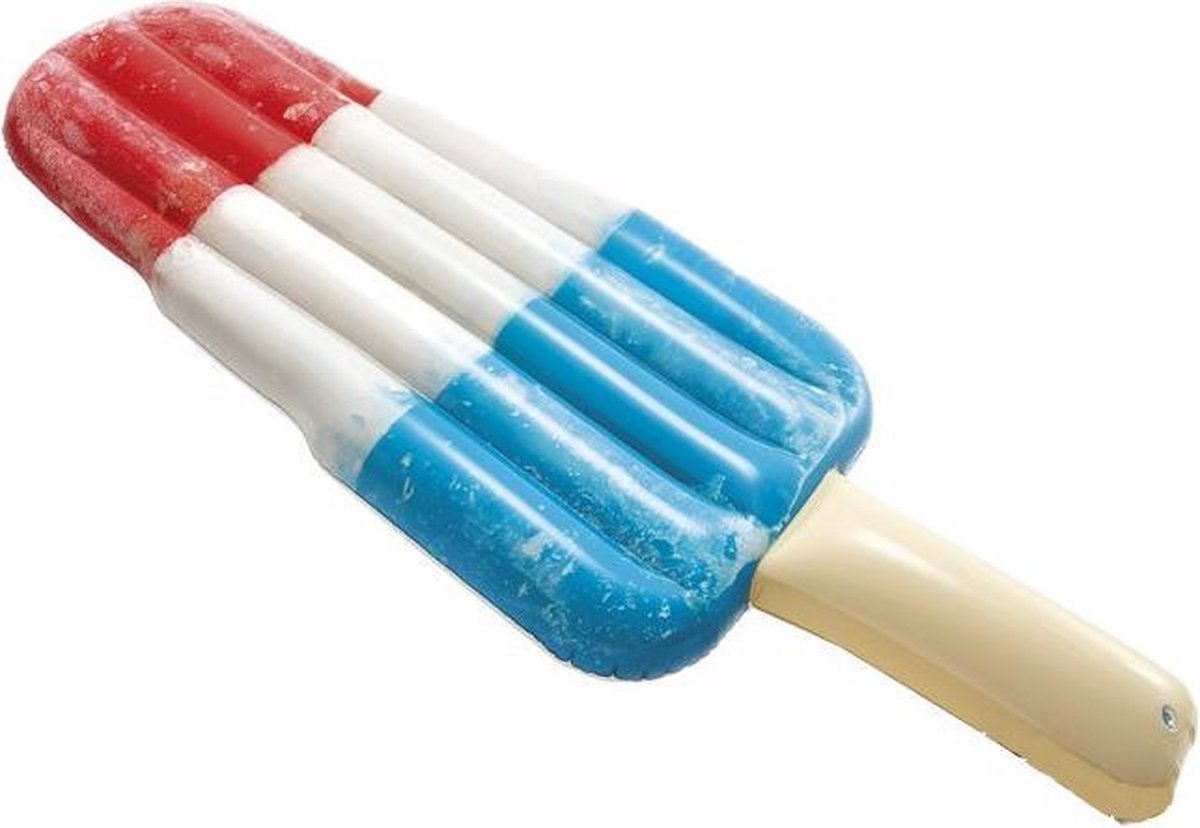 luchtbed Ice Pop 191 x 76 cm pvc rood/wit/blauw/beige