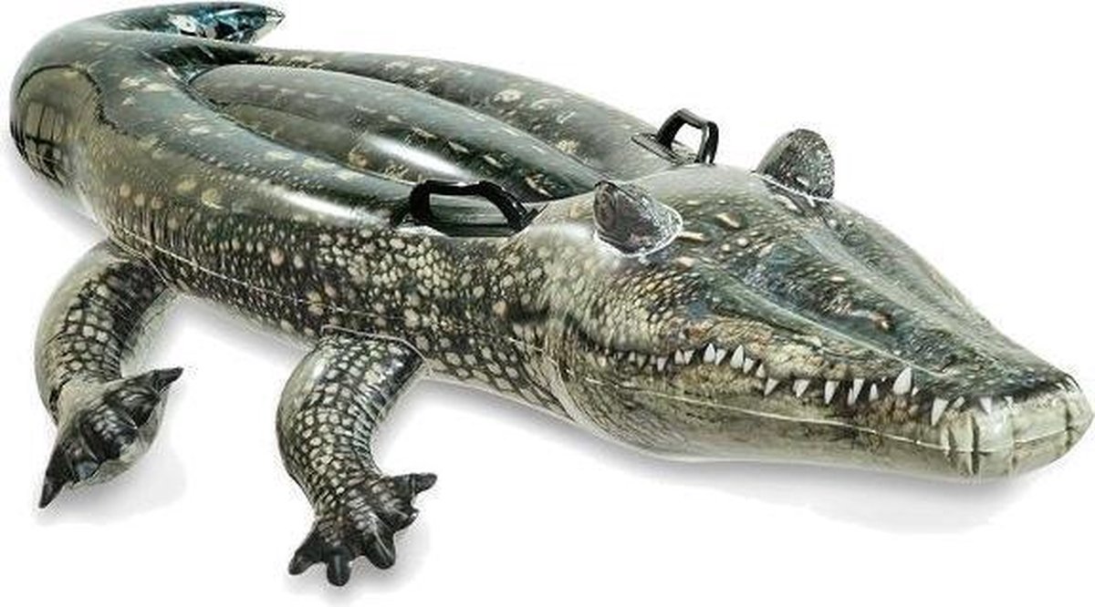 opblaasdier alligator ride-on 170 x 86 cm