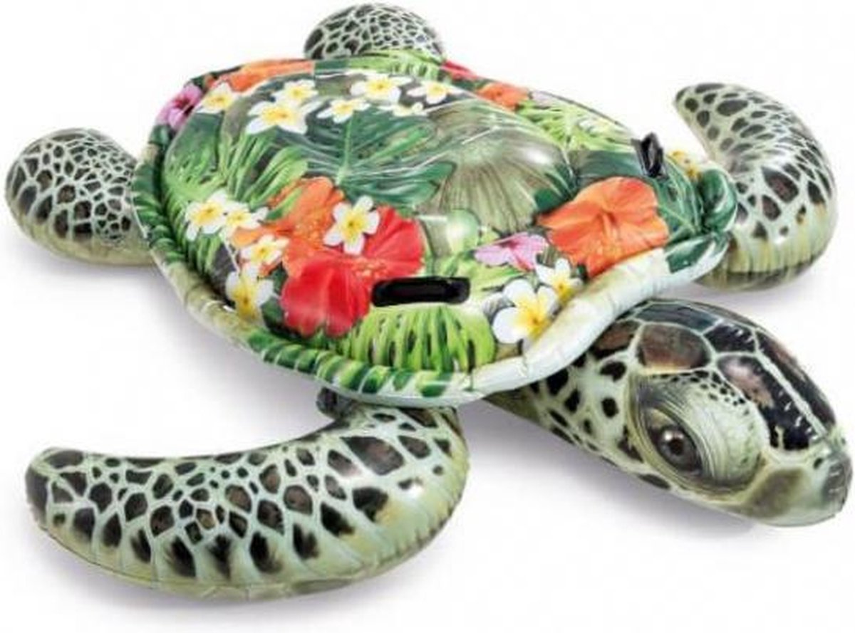 opblaasdier schildpad 191 cm vinyl groen