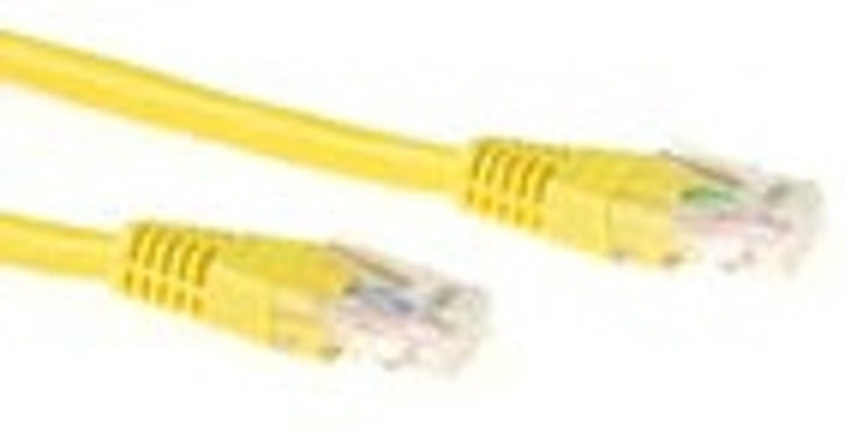 ACT Gele 0,5 meter LSZH UTP CAT6 patchkabel met RJ45 connectoren