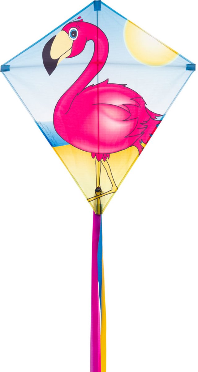 Invento Diamantvlieger Eddy Flamingo 68 Cm Roze/blauw