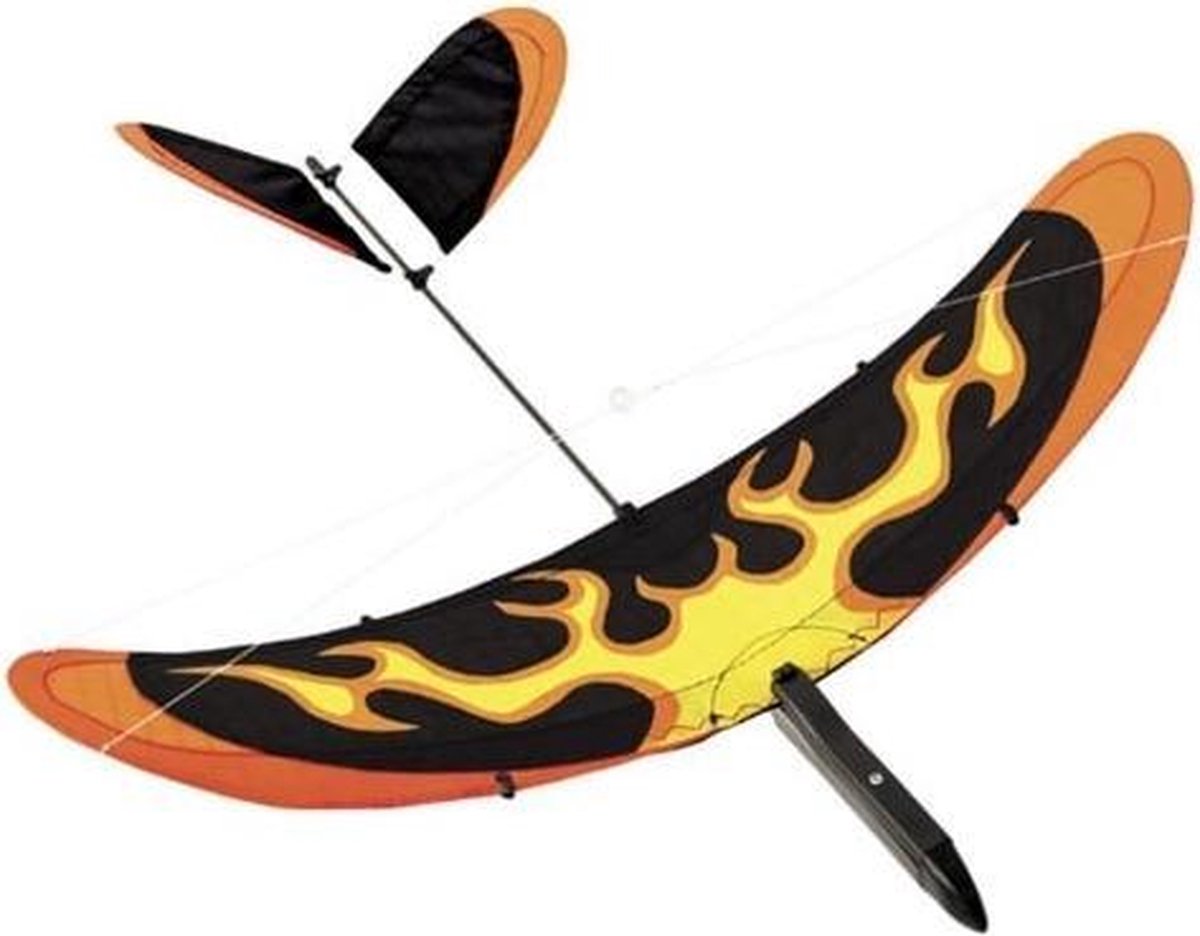 Invento Vliegtuig Flame Junior 45 X 40 Cm Fiberglas Zwart/oranje